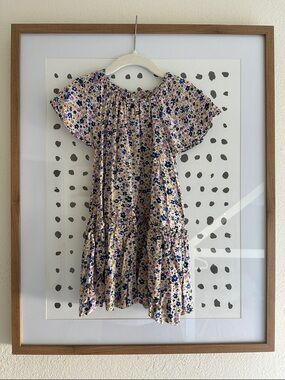 Carter's Floral Tiered Dress - Blue, Cream & Pink